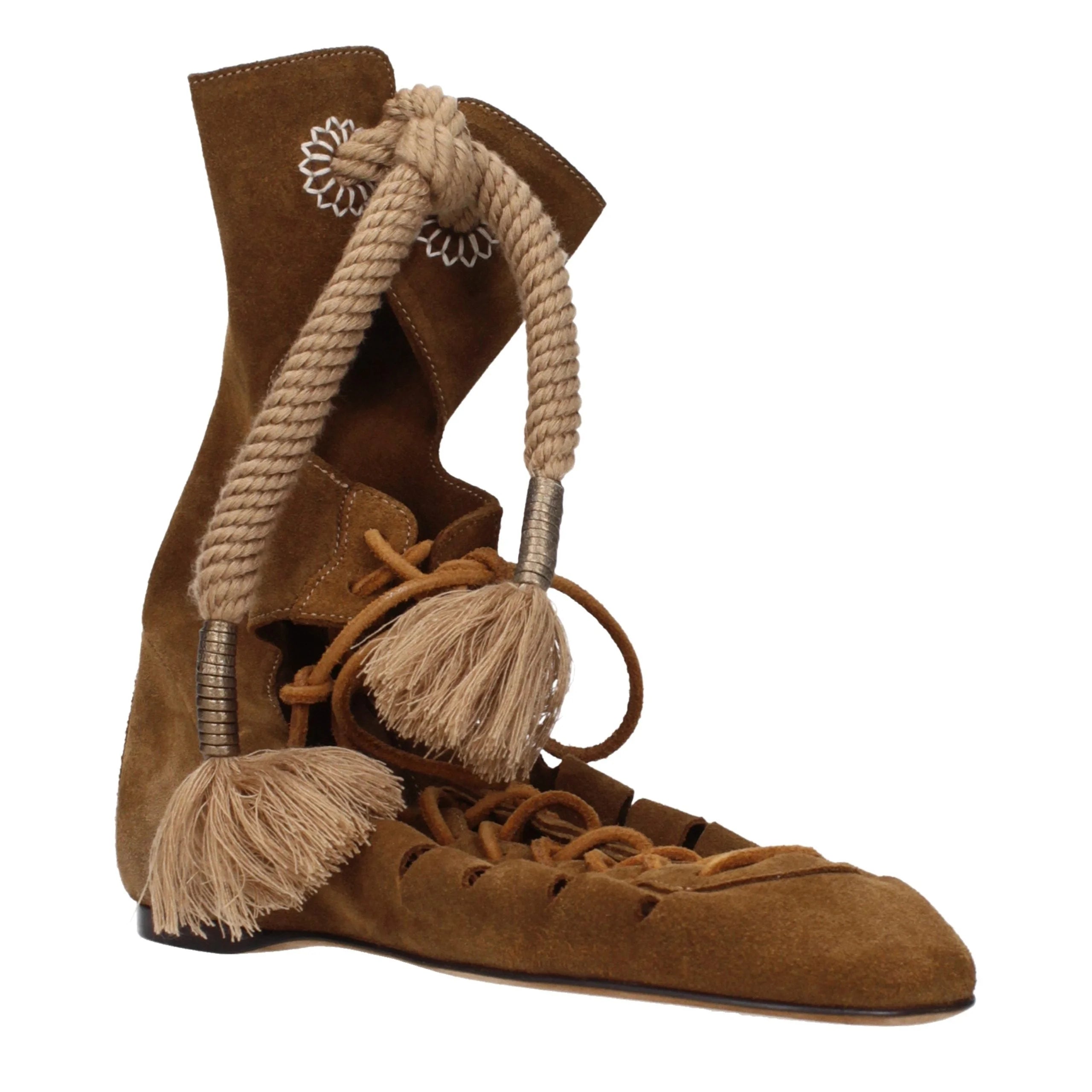 Isabel Marant Botas De Cano Curto Castanhas Em Pele