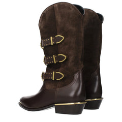 Isabel Marant Brown Leather Ankle Boots - EU37/US7