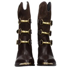 Isabel Marant Brown Leather Ankle Boots - EU37/US7