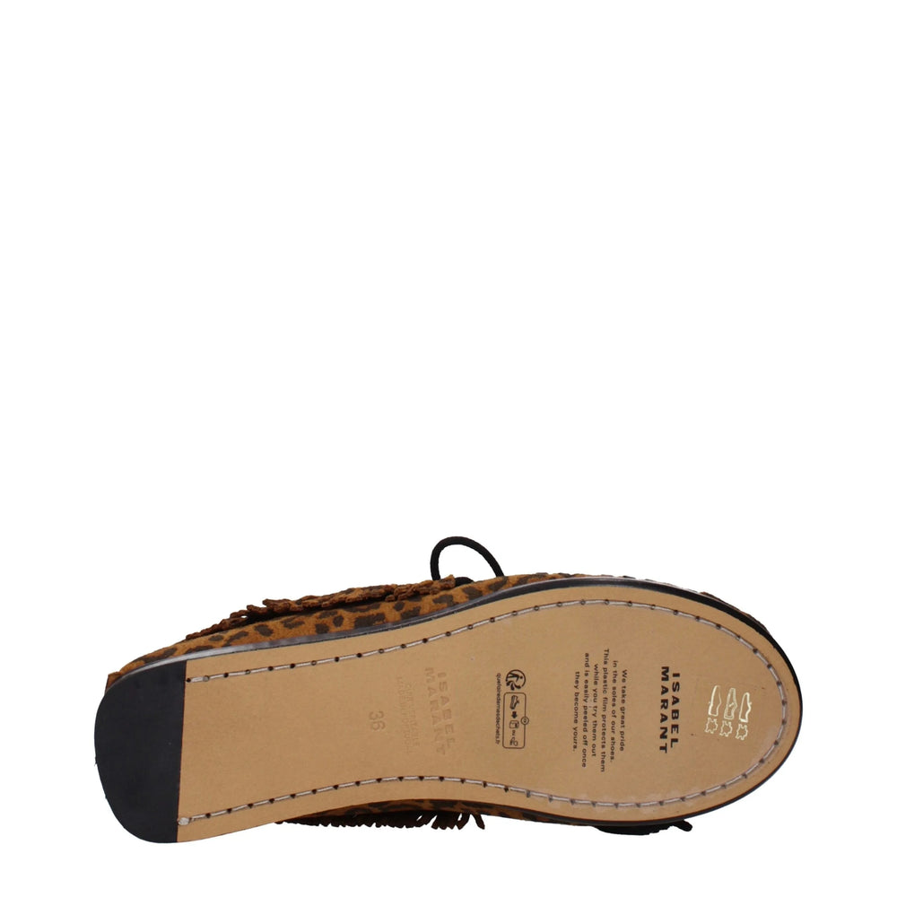 Isabel Marant Brown Leather Slip-On Loafers - EU36/US6