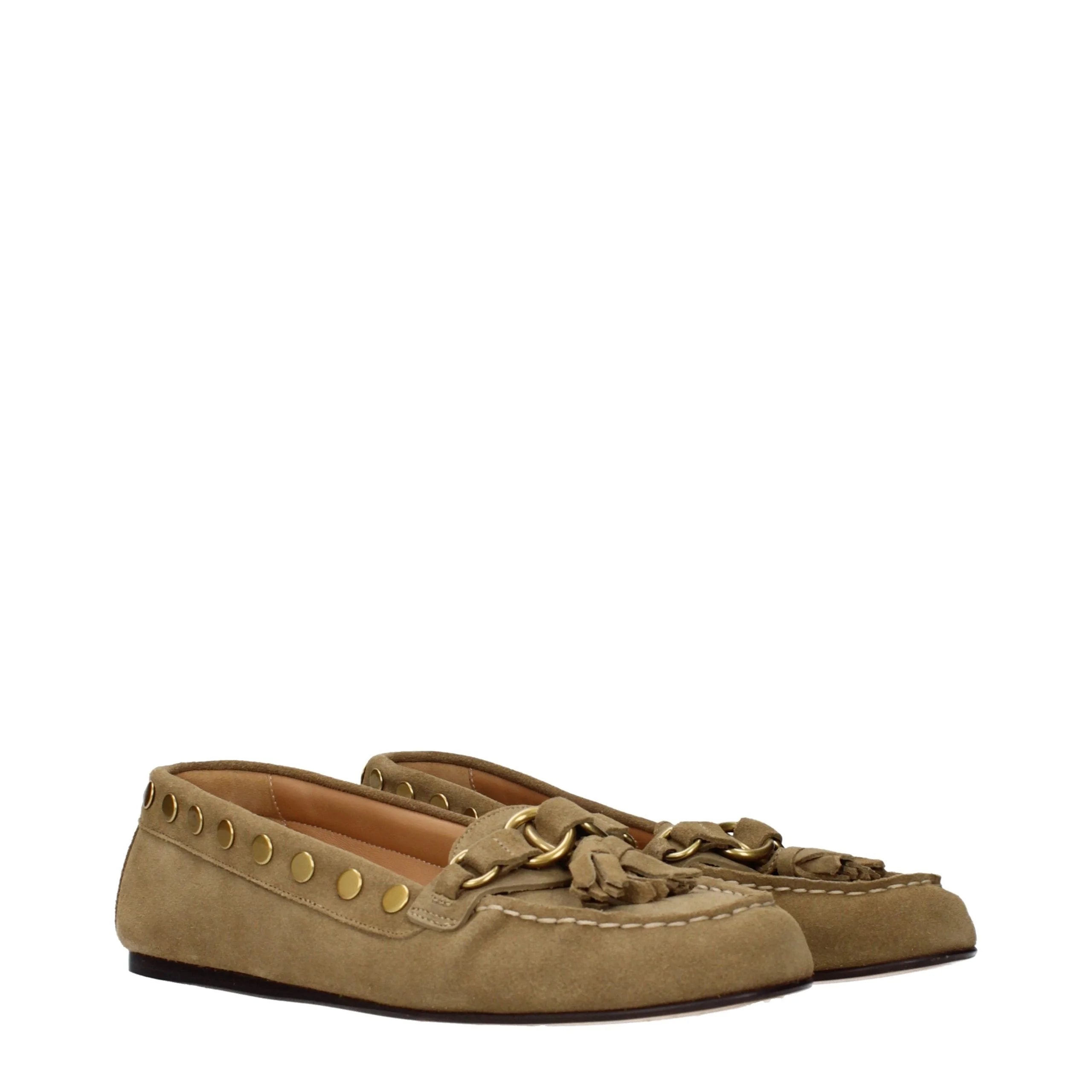 Isabel Marant Brown Leather Slip-On Loafers - EU36/US6