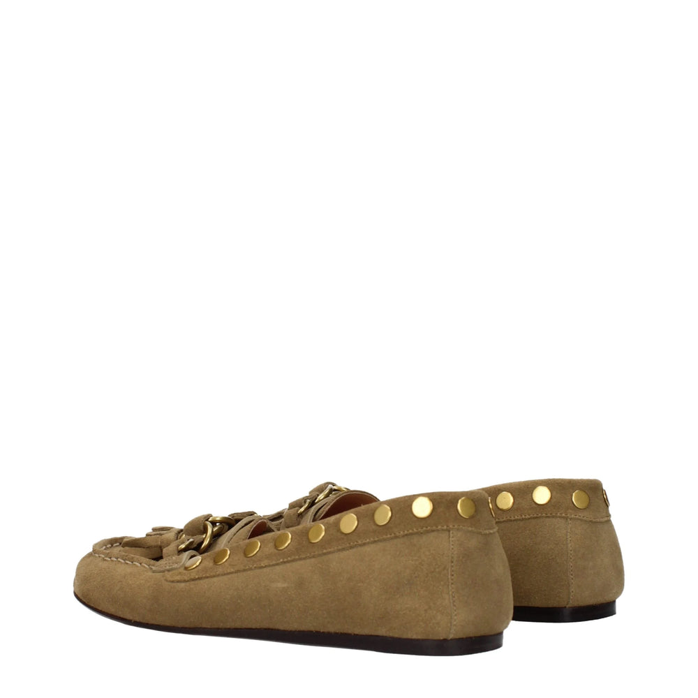 Isabel Marant Brown Leather Slip-On Loafers - EU36/US6