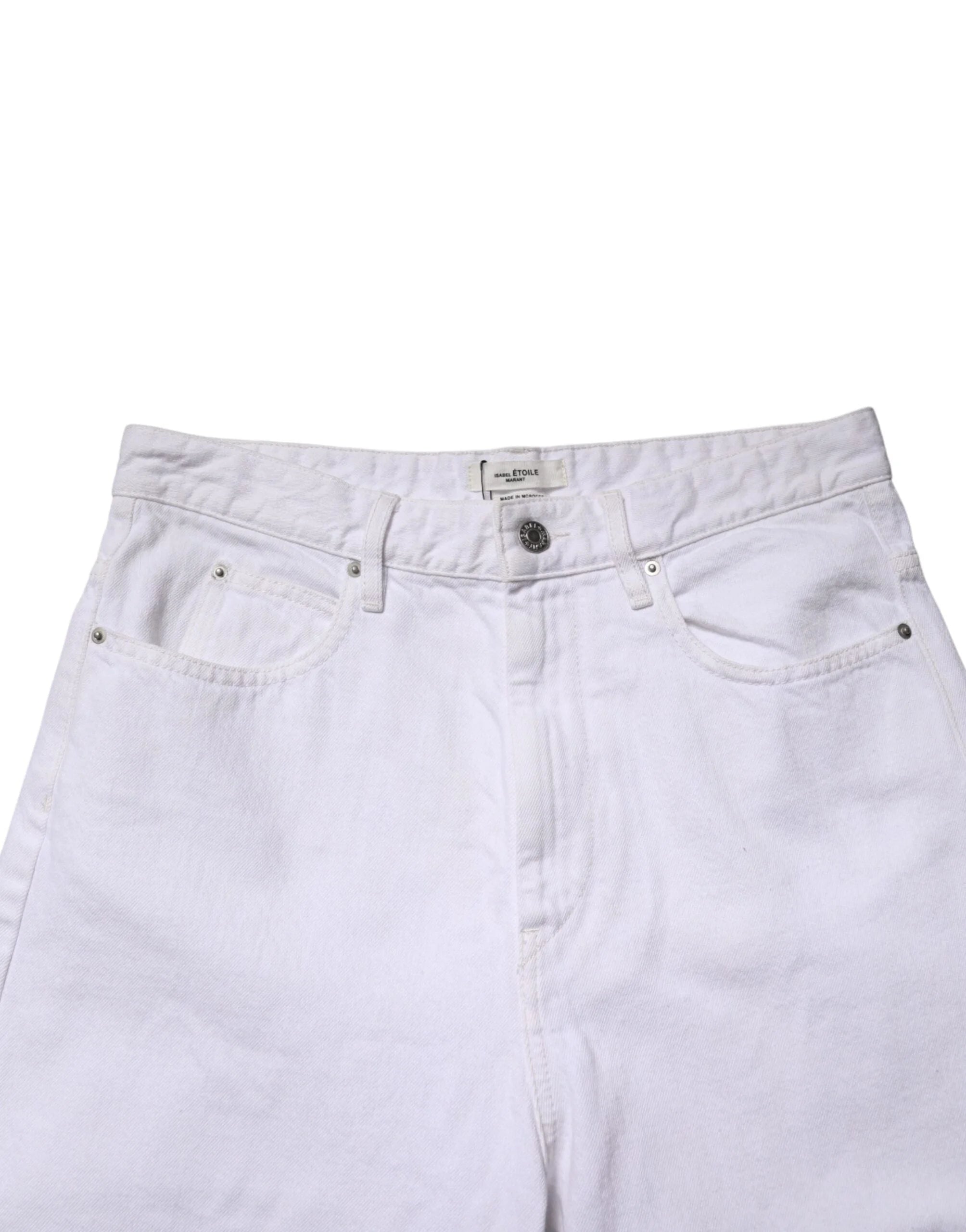 ISABEL MARANT ETOILE White High Waist Straight Denim Jeans - IT40|S
