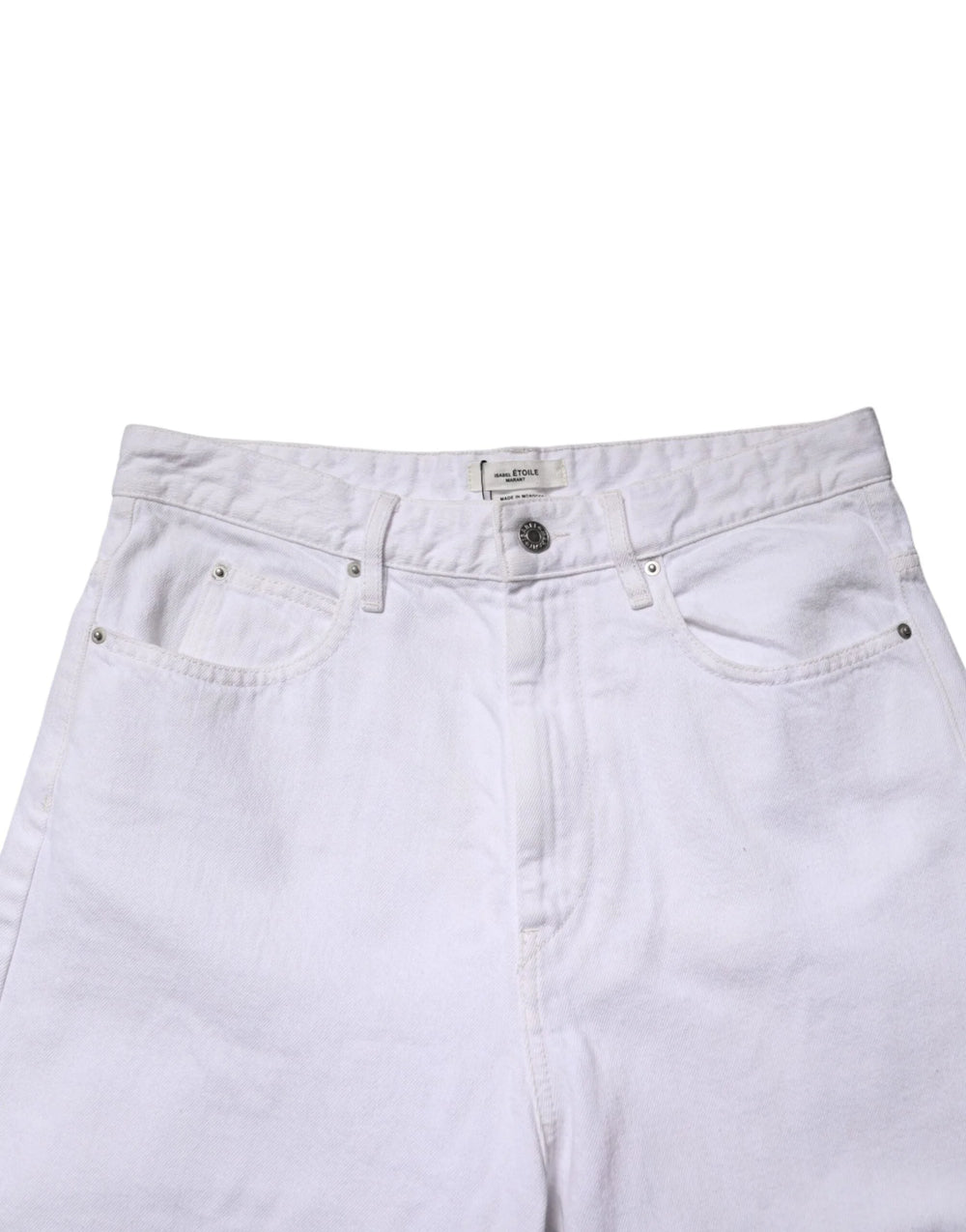 ISABEL MARANT ETOILE White High Waist Straight Denim Jeans - IT40|S
