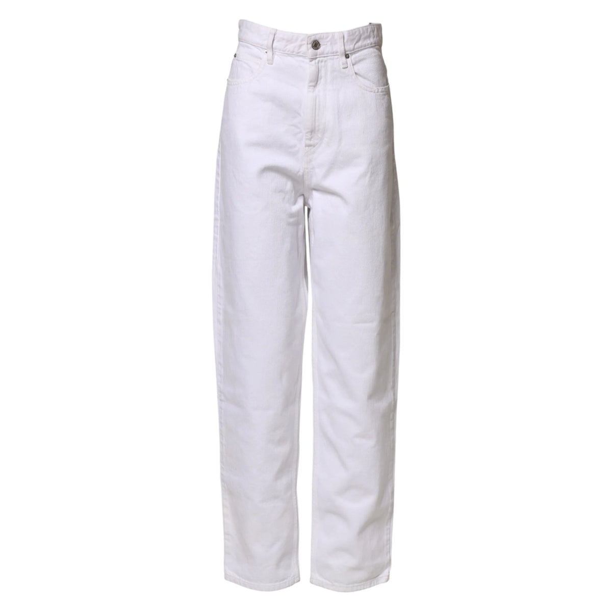 ISABEL MARANT ETOILE White High Waist Straight Denim Jeans - IT40|S