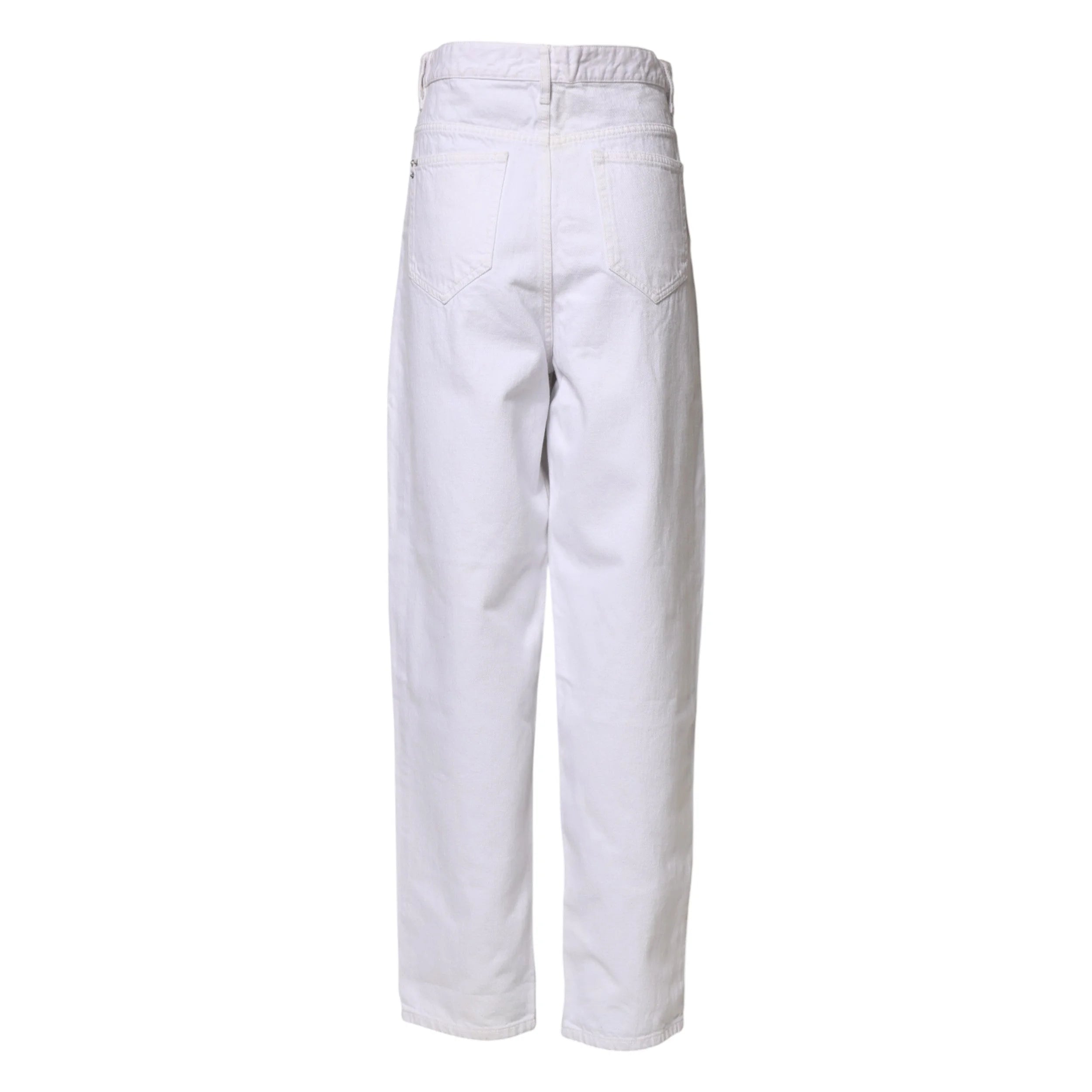 ISABEL MARANT ETOILE White High Waist Straight Denim Jeans - IT40|S