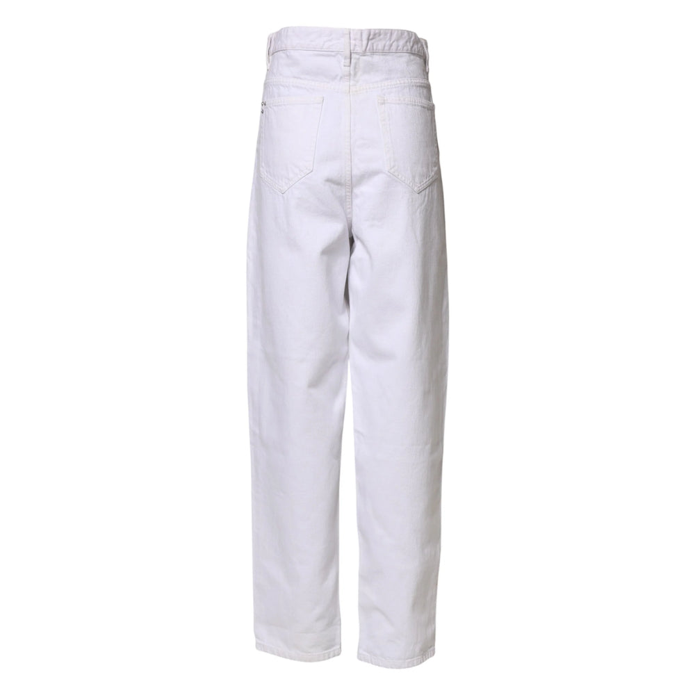 ISABEL MARANT ETOILE White High Waist Straight Denim Jeans - IT40|S