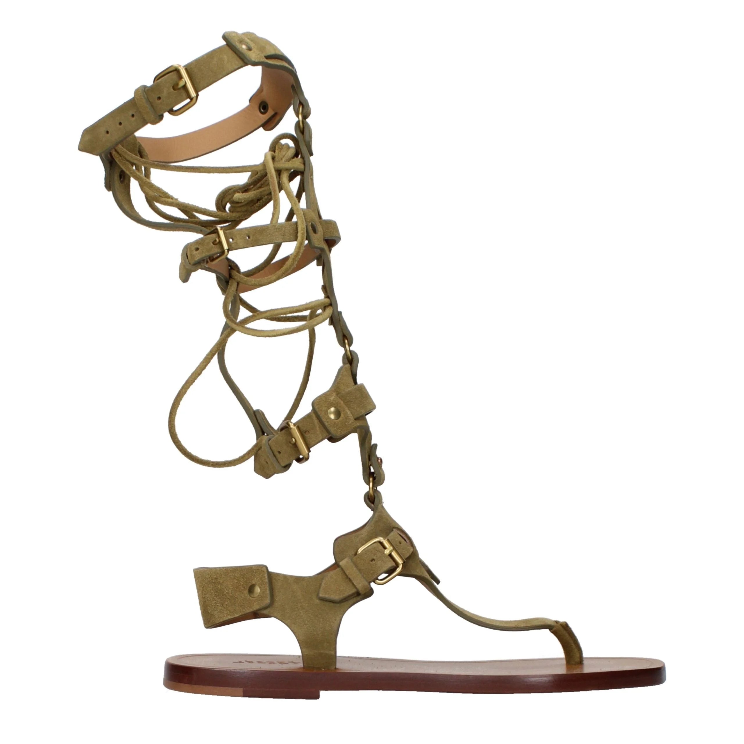 Sandales tongs en cuir gris Isabel Marant - EU40/US10