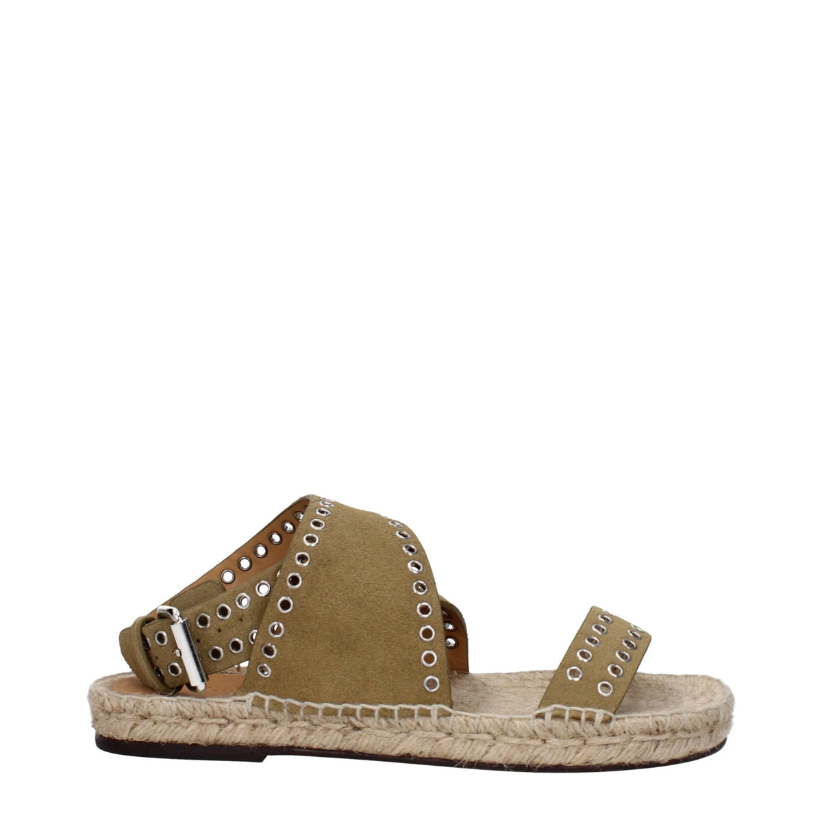 Isabel Marant Green Leather Flat Sandals - Sandals