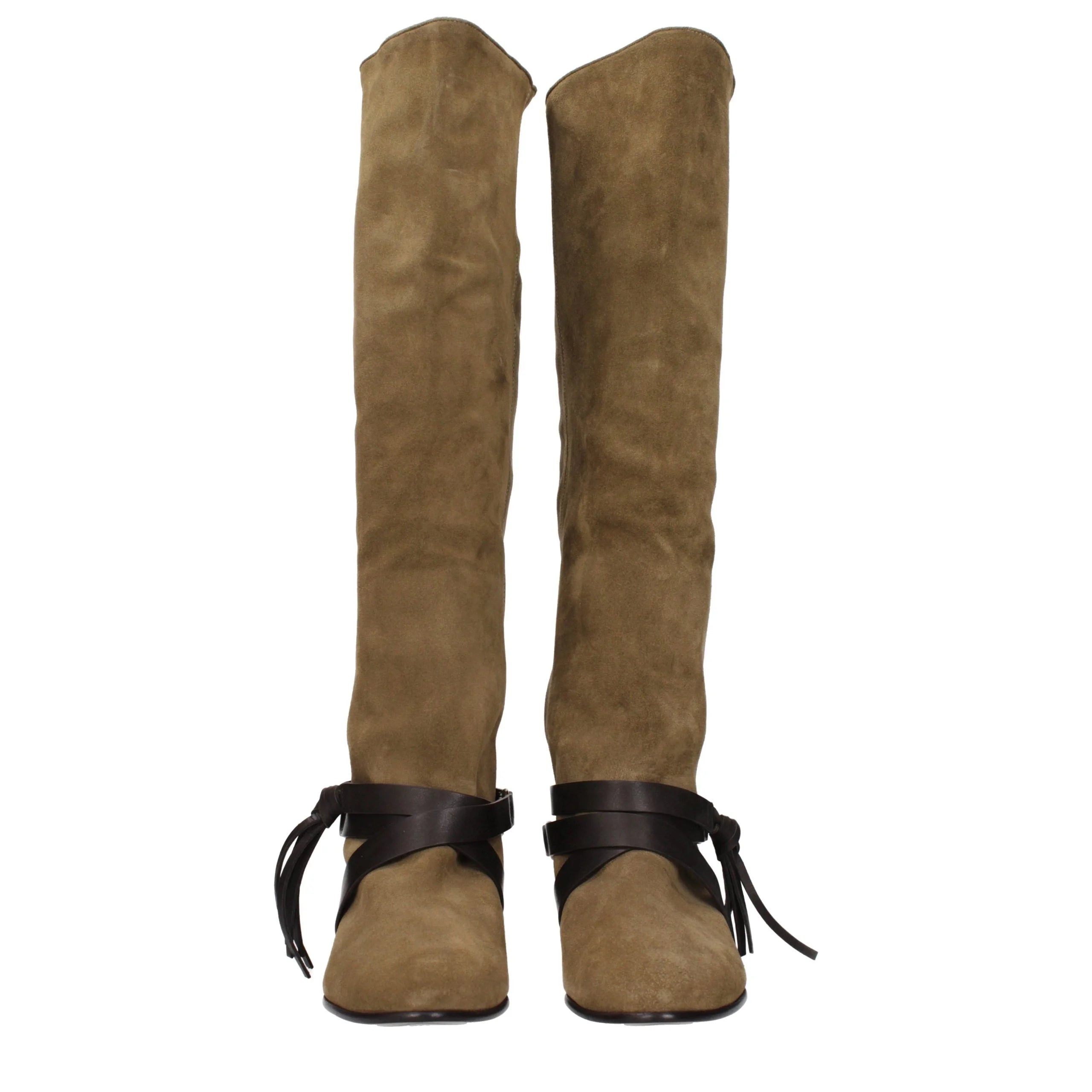 Isabel Marant Green Leather Over The Knee - EU39/US9