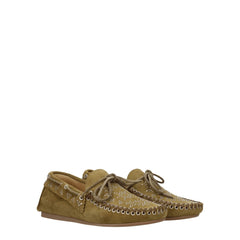 Isabel Marant Green Leather Slip-On Loafers - EU36/US6