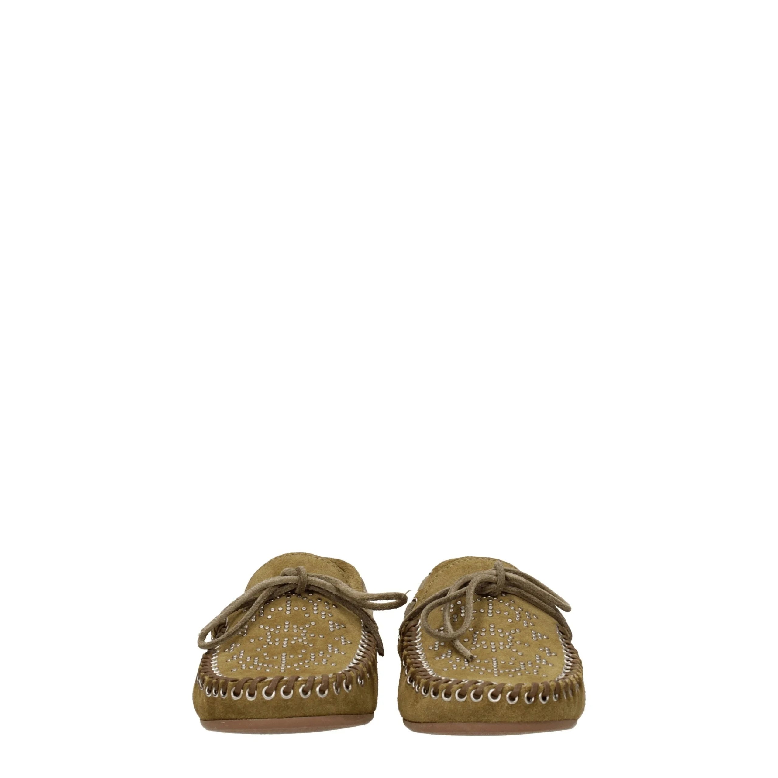 Isabel Marant Green Leather Slip-On Loafers - EU36/US6