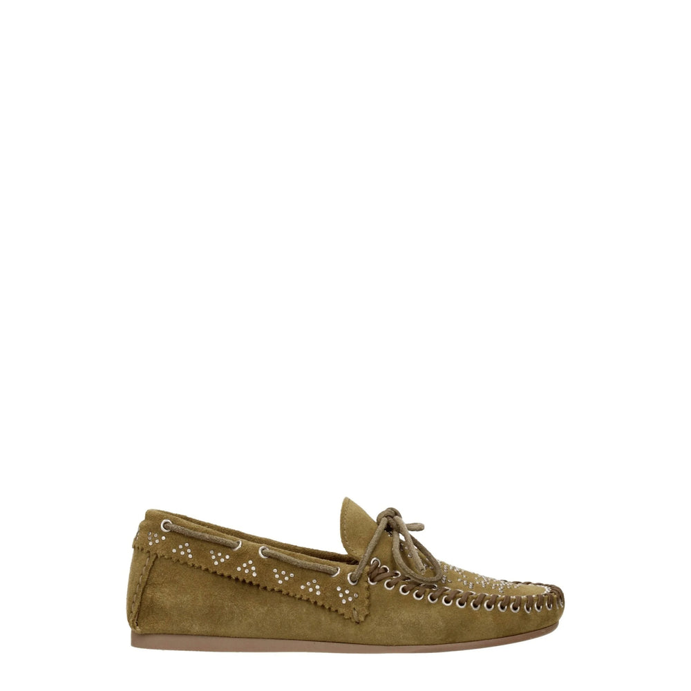 Isabel Marant Green Leather Slip-On Loafers - EU36/US6
