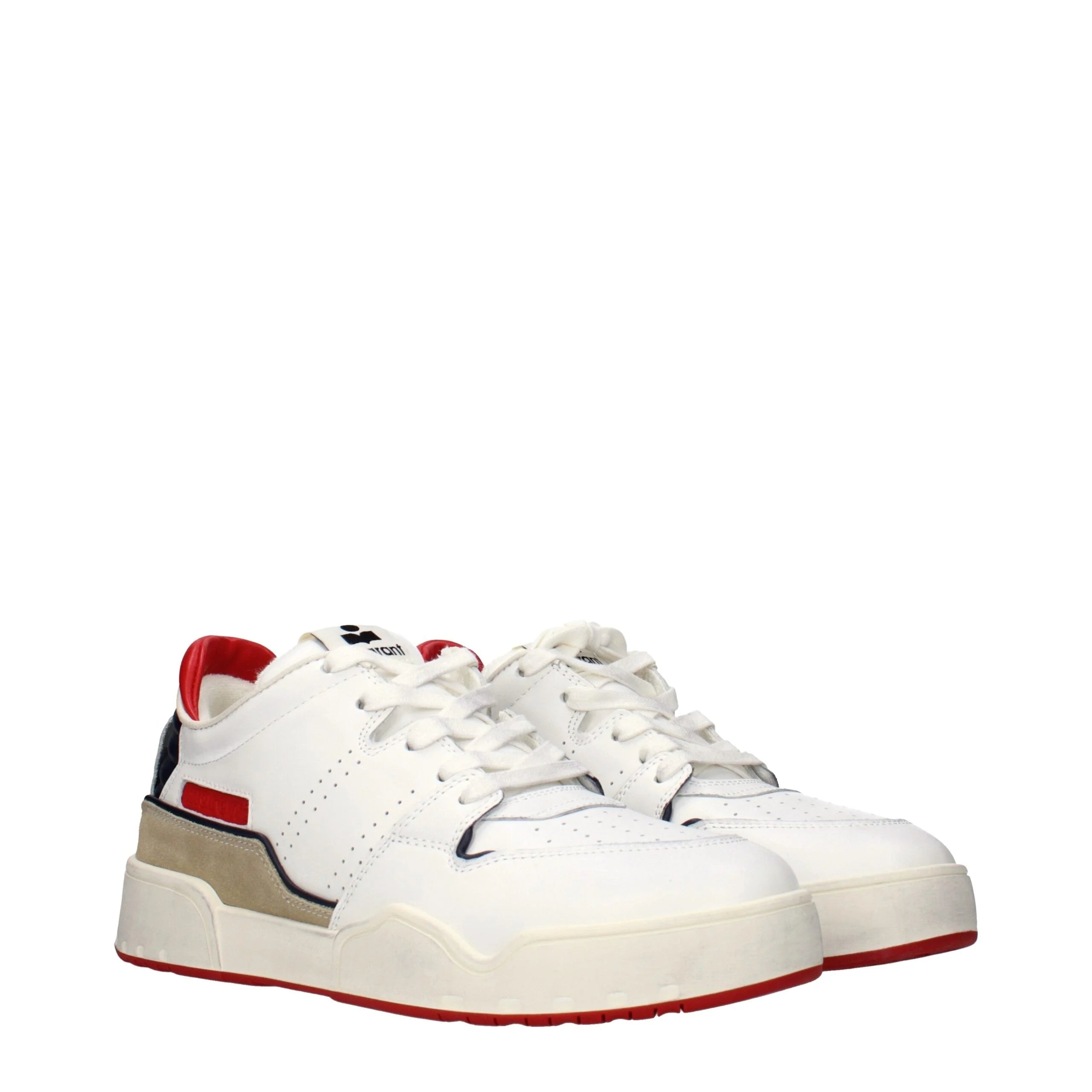 Isabel Marant White Leather Low Top Sneakers - EU42/US9