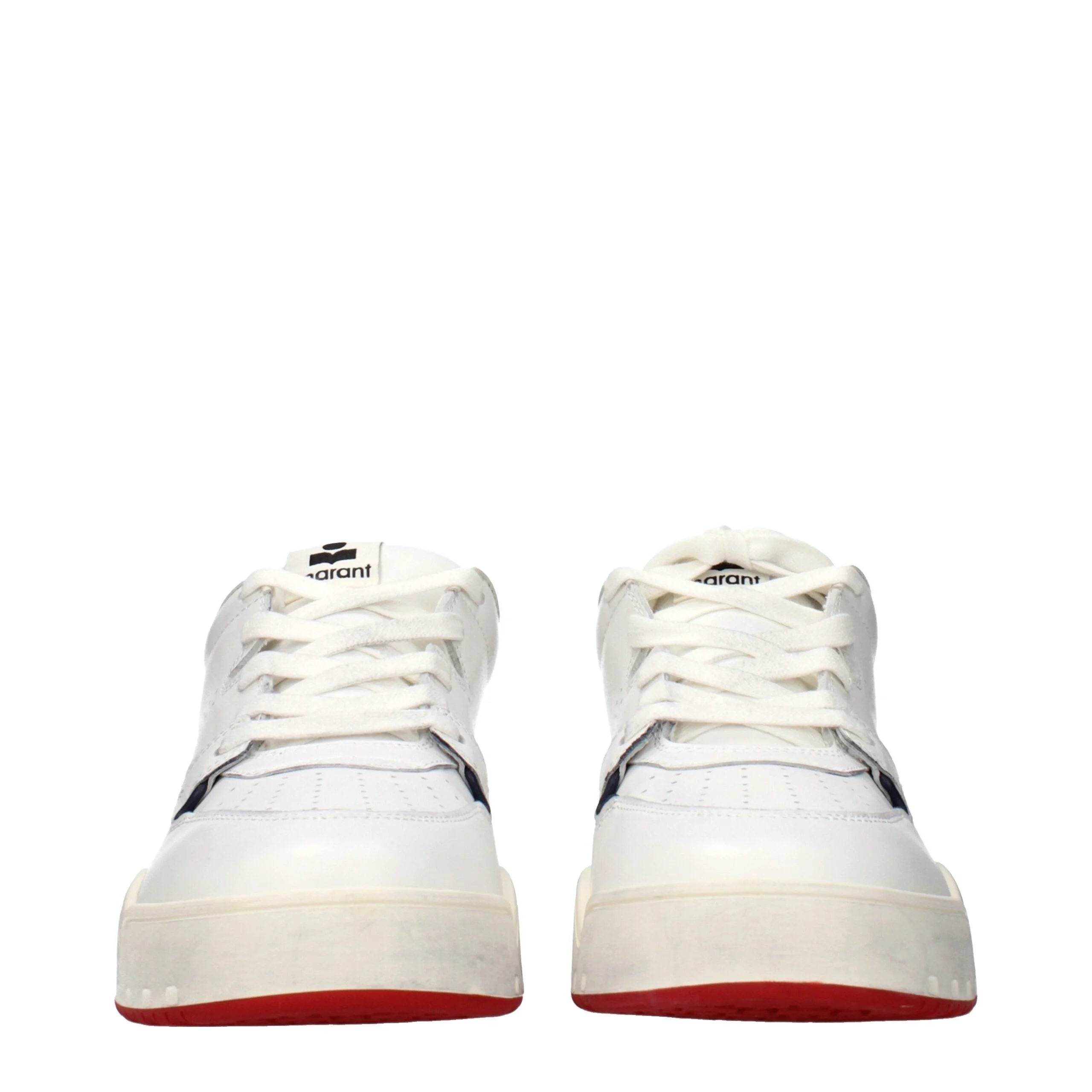 Isabel Marant White Leather Low Top Sneakers - EU42/US9
