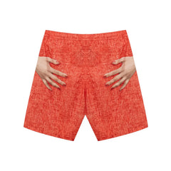 Isaia Red Polyester Swim Short - XL