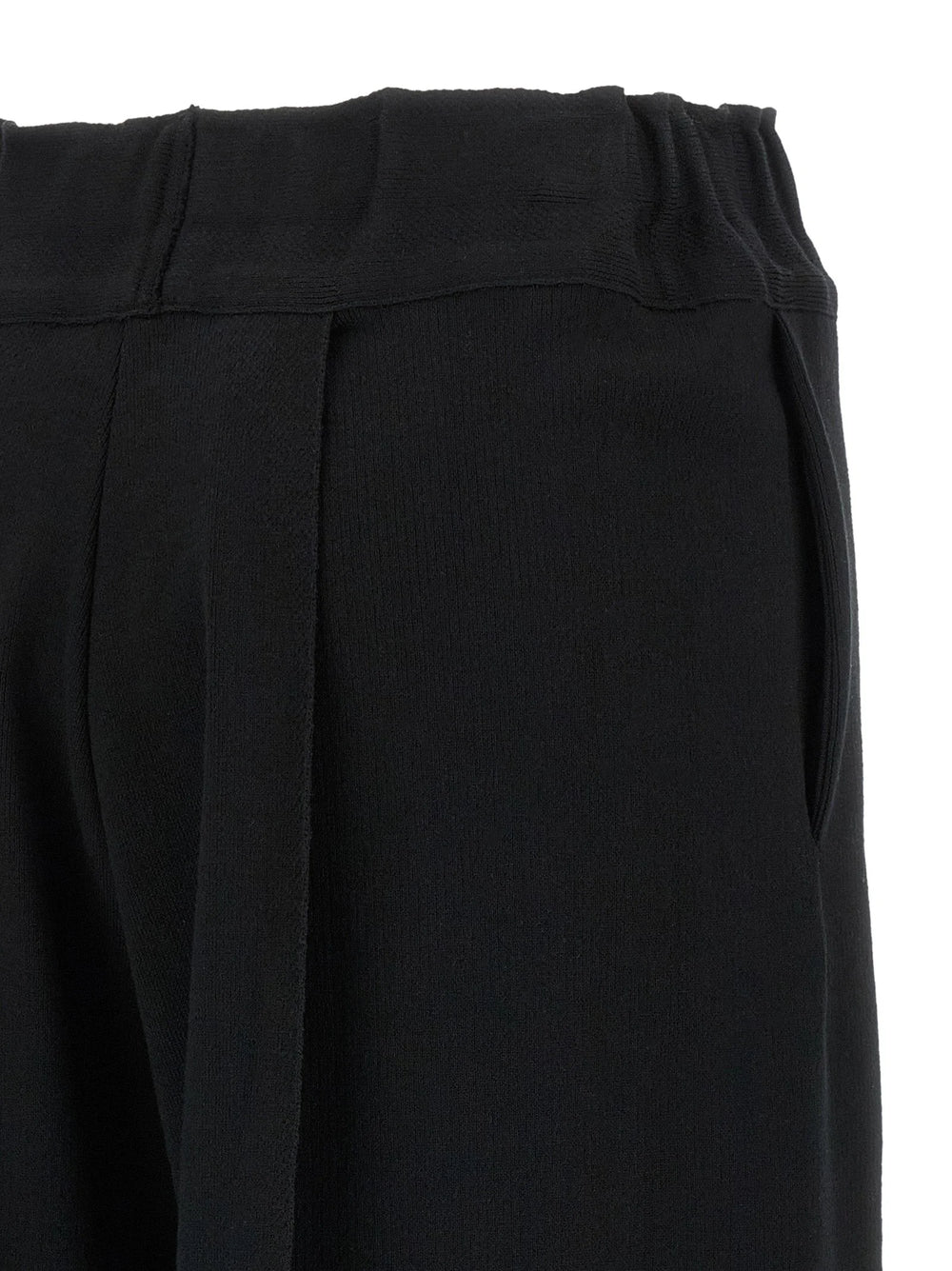 Issey Miyake Black Cotton Casual Pants - 2
