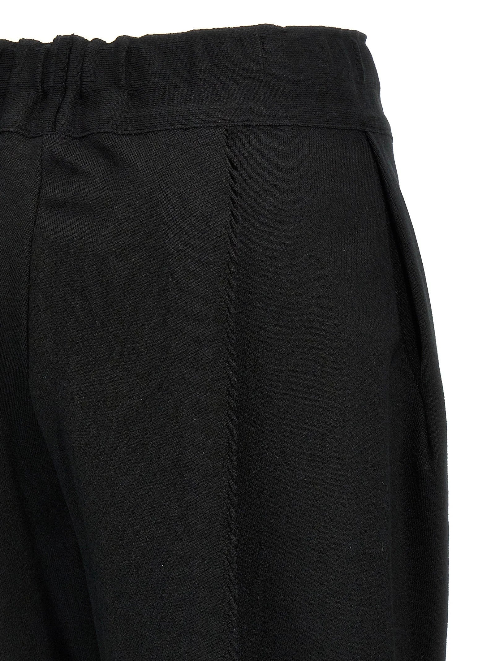 Issey Miyake Black Cotton Casual Pants - 2