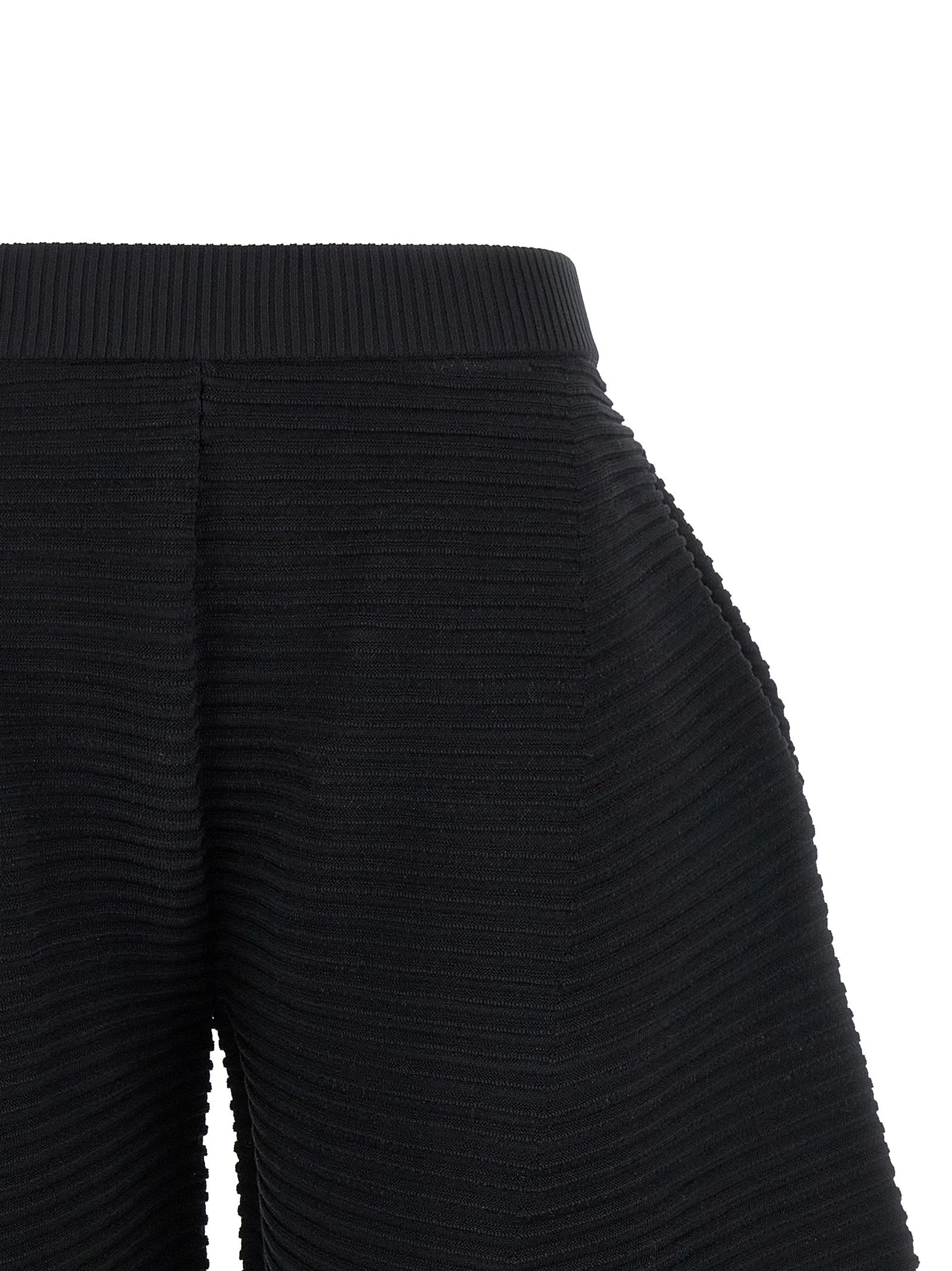 Issey Miyake Black Polyester Cropped Pants - 2
