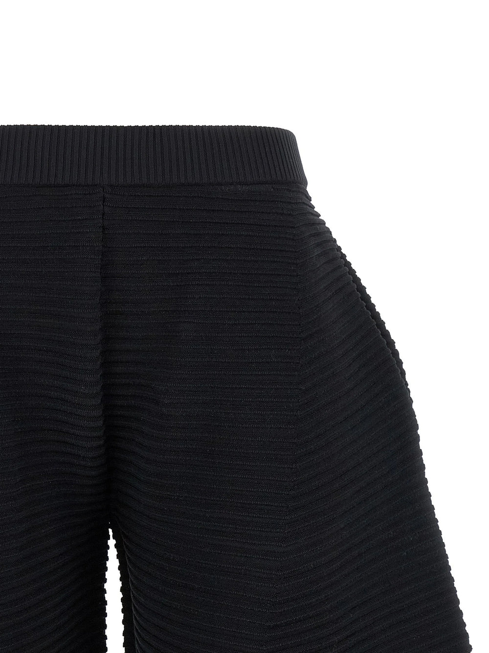 Issey Miyake Black Polyester Cropped Pants - 2
