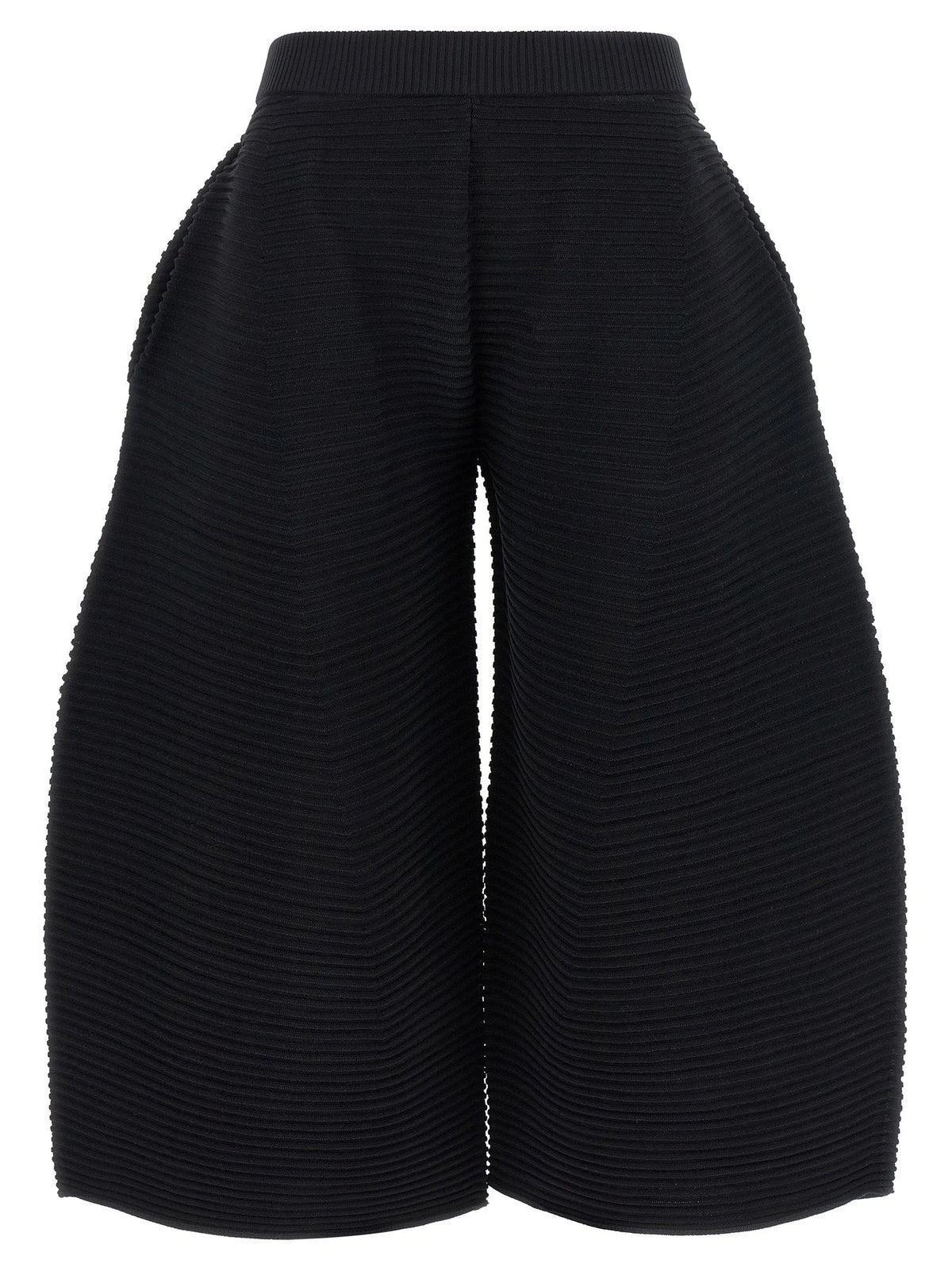 Issey Miyake Black Polyester Cropped Pants - 2