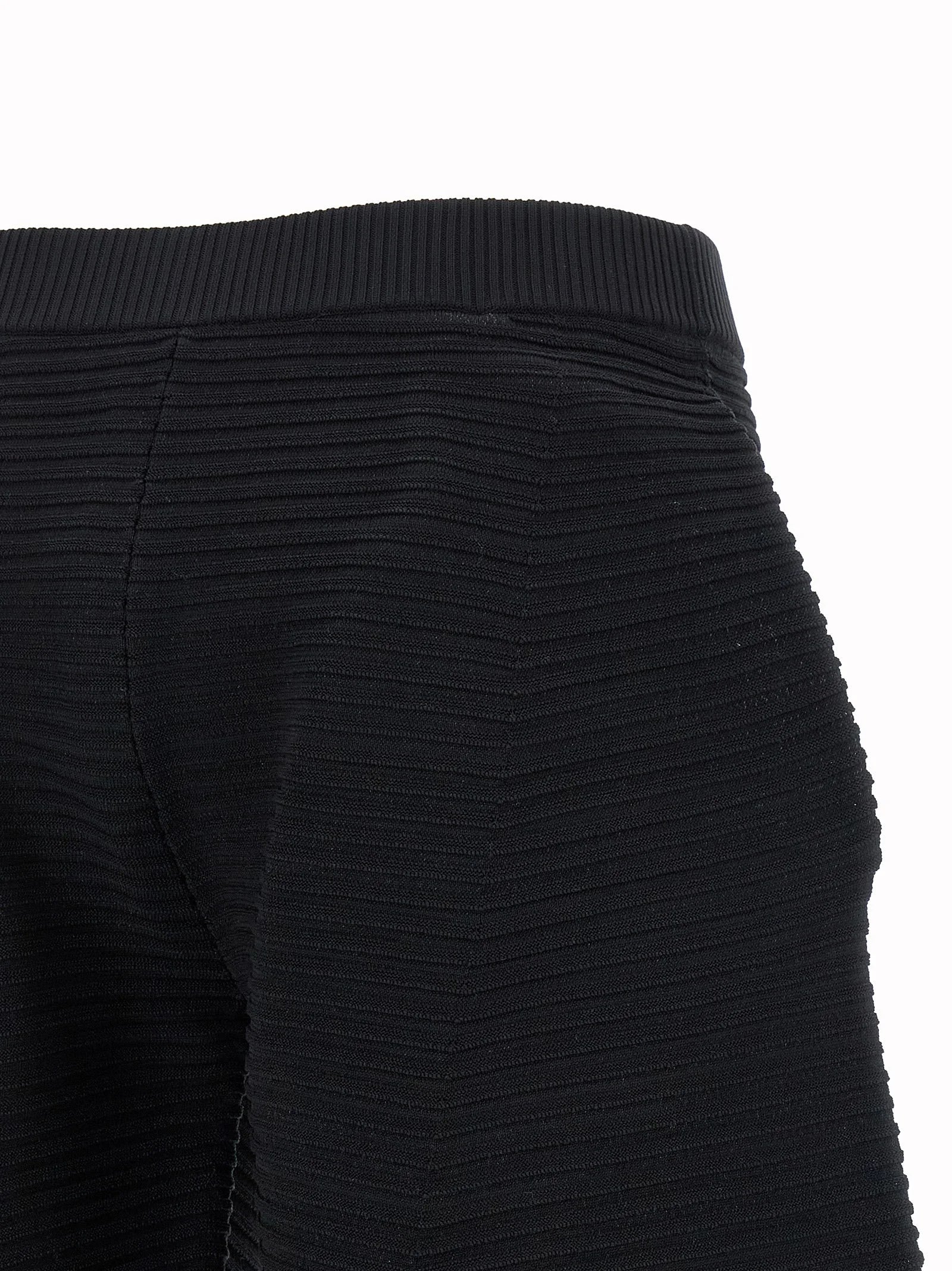Issey Miyake Black Polyester Cropped Pants - 2