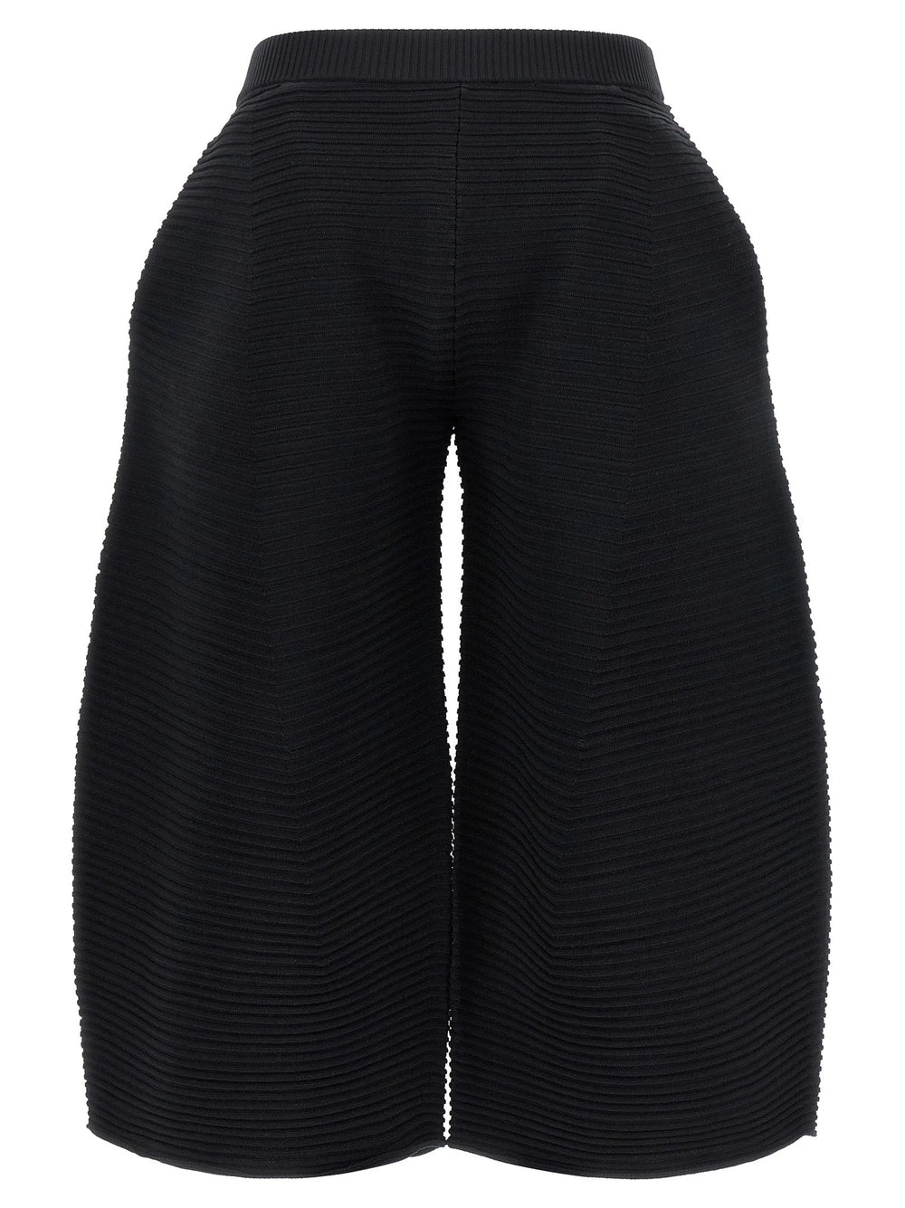 Issey Miyake Black Polyester Cropped Pants - 2