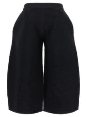 Issey Miyake Black Polyester Cropped Pants - 2