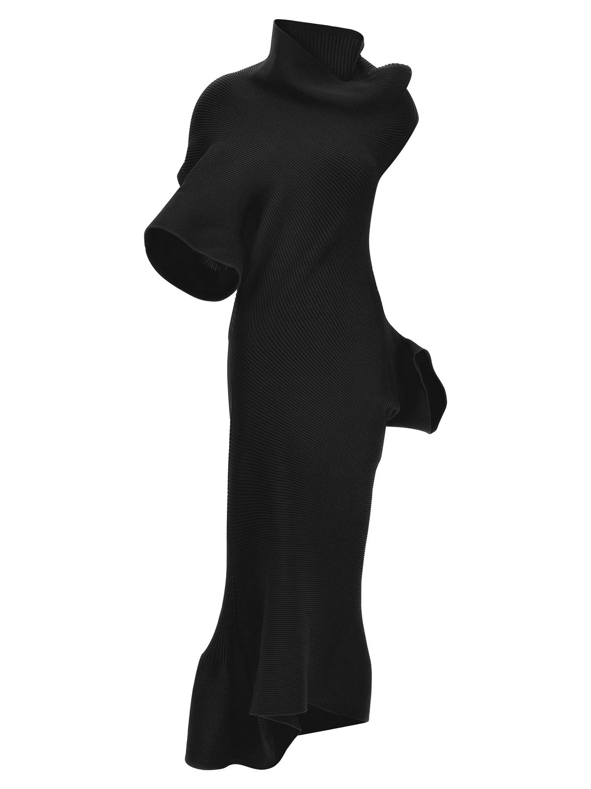 Issey Miyake Black Polyester Midi Dress - 2