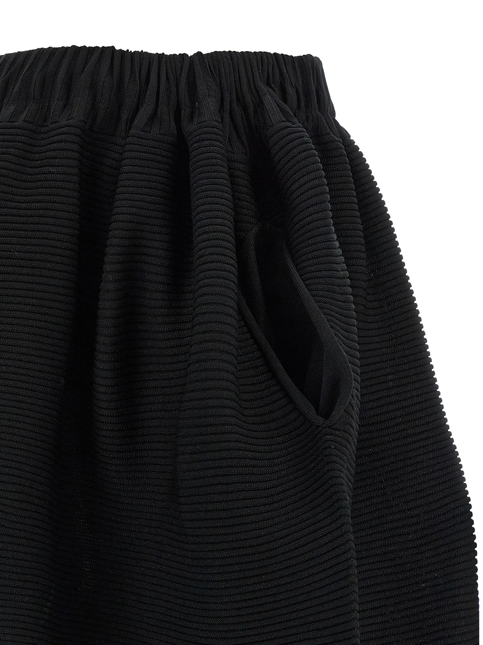 Issey Miyake Black Polyester Midi Skirt - 2