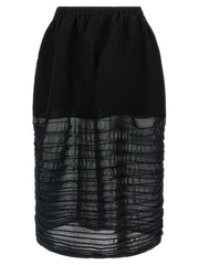 Issey Miyake Black Polyester Midi Skirt - 2