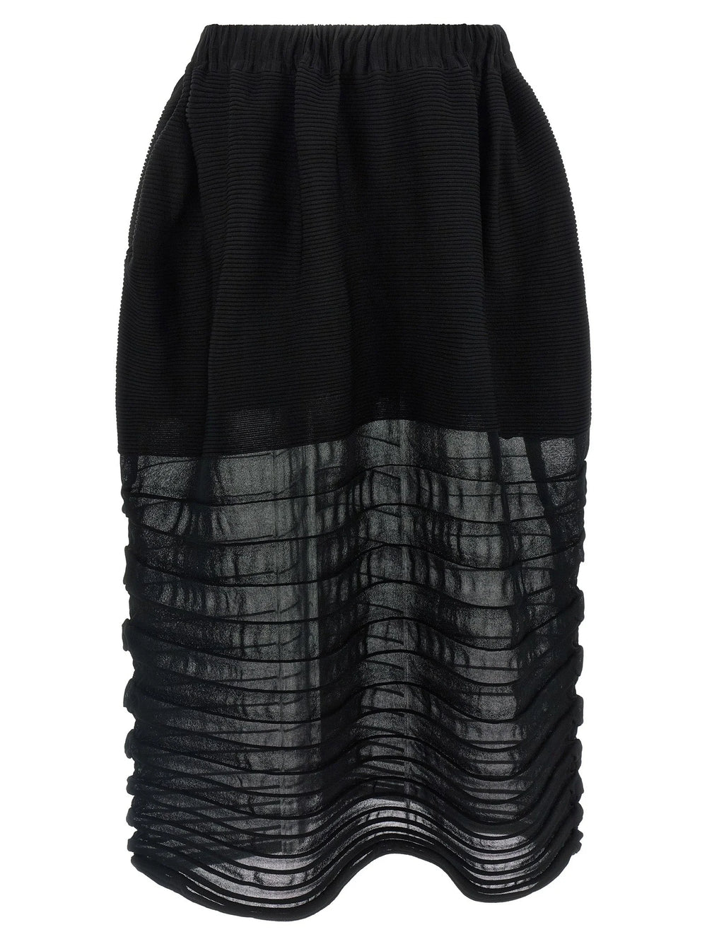 Issey Miyake Black Polyester Midi Skirt - 2