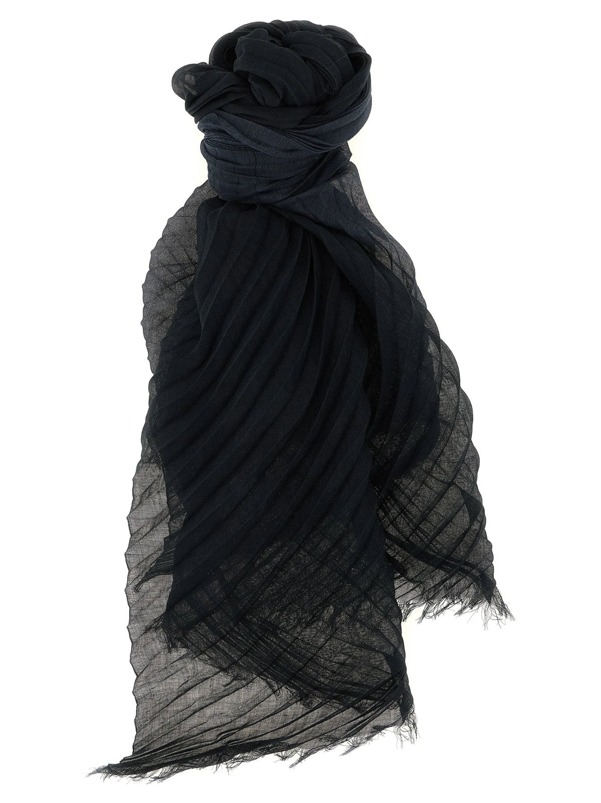 Issey Miyake Black Polyester Scarf