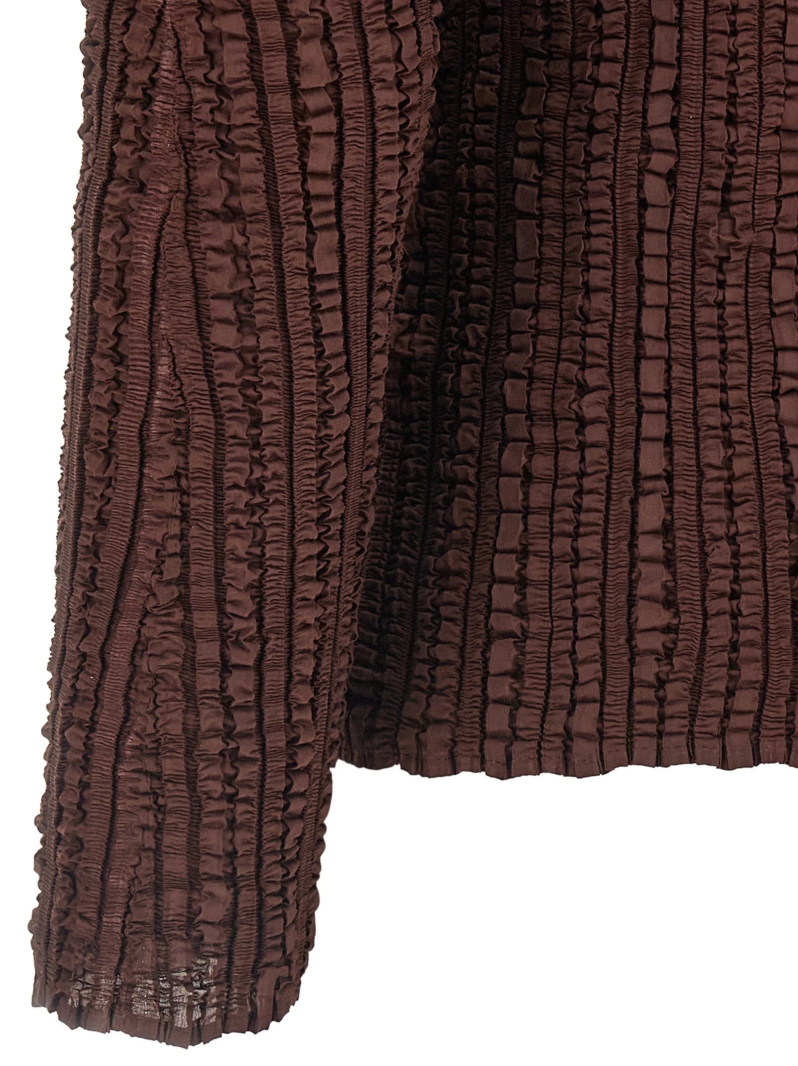 Issey Miyake Brown Polyester Cardigan - 2