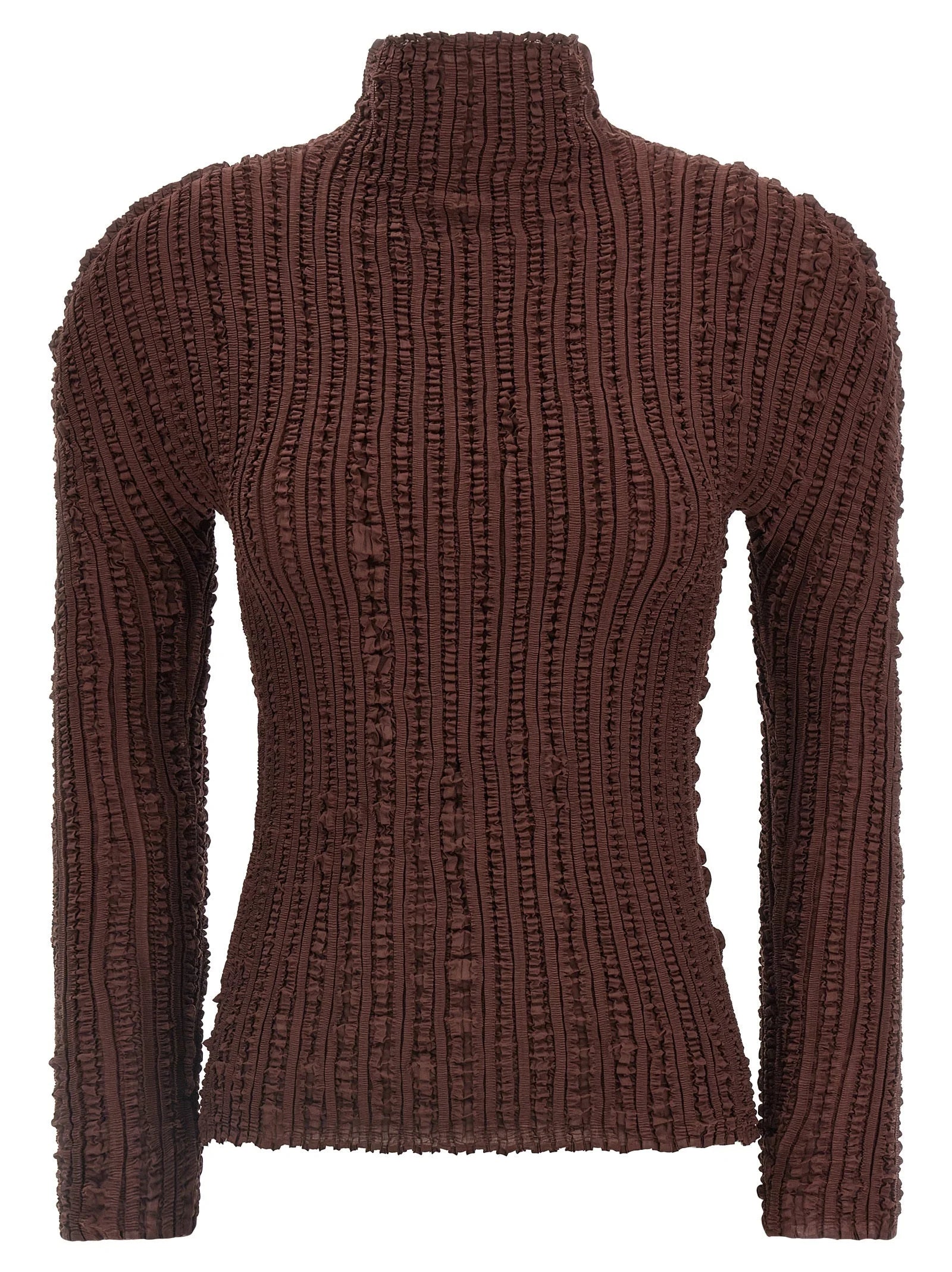 Issey Miyake Brown Polyester Cardigan - 2