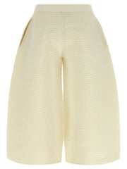 Issey Miyake White Polyester Cropped Pants - 2