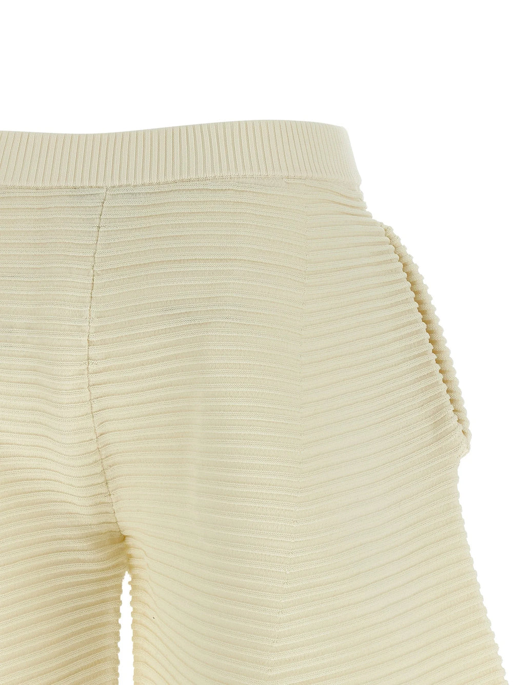 Issey Miyake White Polyester Cropped Pants - 2