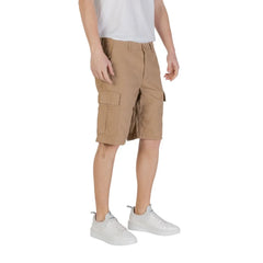 Jack Jones Beige Cotton Bermuda - Cargo Shorts
