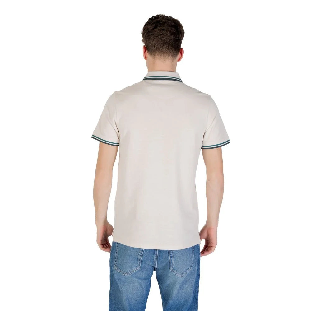 Jack Jones Beige Cotton Polo Shirt - Polos