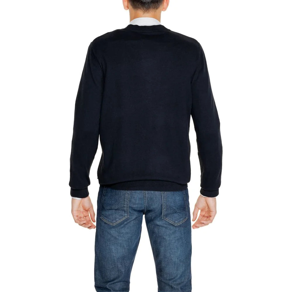 Jack Jones Black Cotton Cardigan - IT48 | L - Cardigans