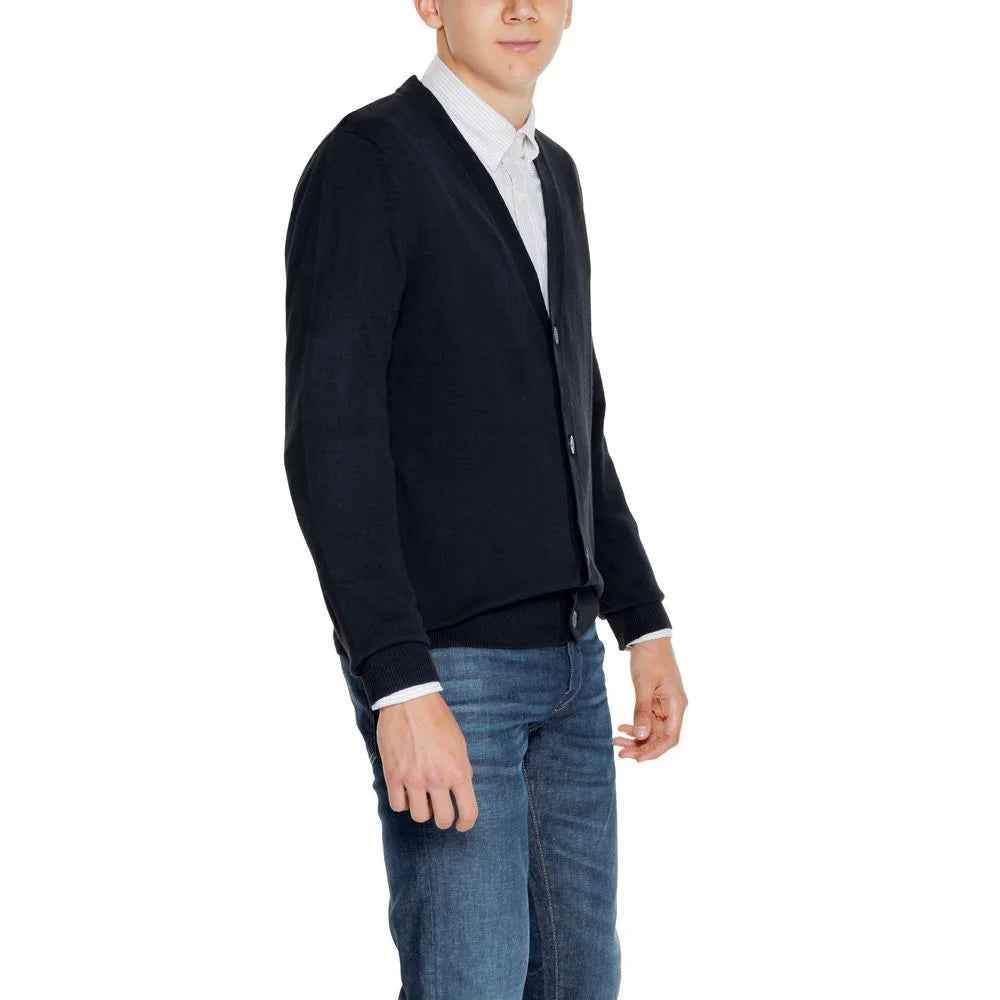 Jack Jones Black Cotton Cardigan - IT48 | L - Cardigans