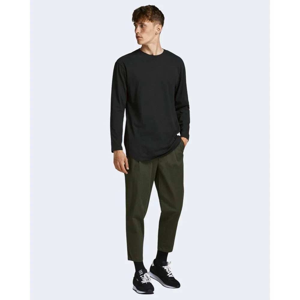 Jack Jones Black Cotton Long Sleeve - T-Shirts