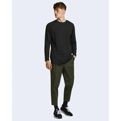 Jack Jones Black Cotton Long Sleeve - T-Shirts