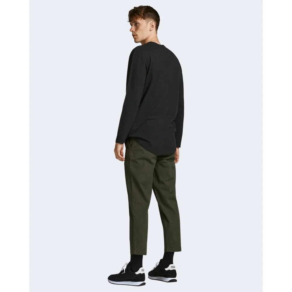 Jack Jones Black Cotton Long Sleeve - T-Shirts
