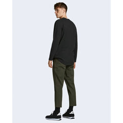 Jack Jones Black Cotton Long Sleeve - T-Shirts