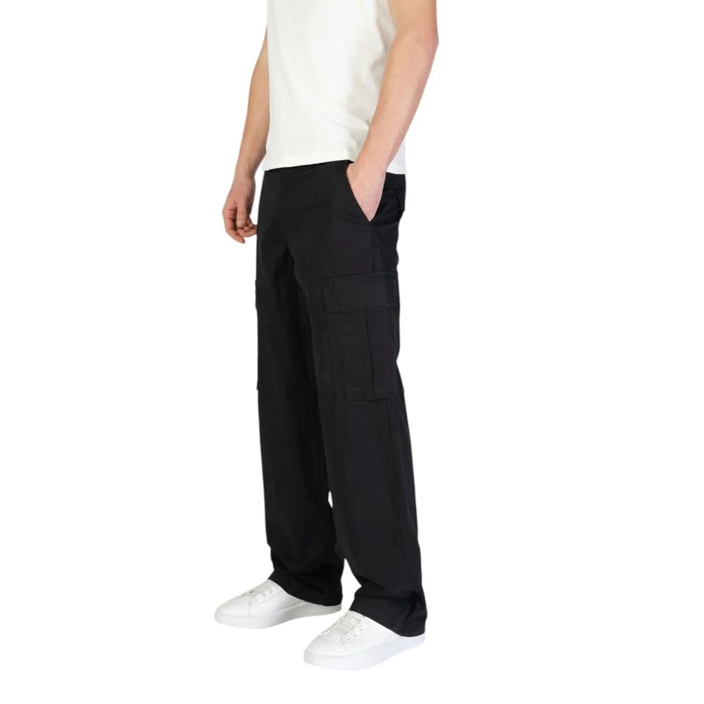 Jack Jones Black Cotton Pant - Cargo Pants
