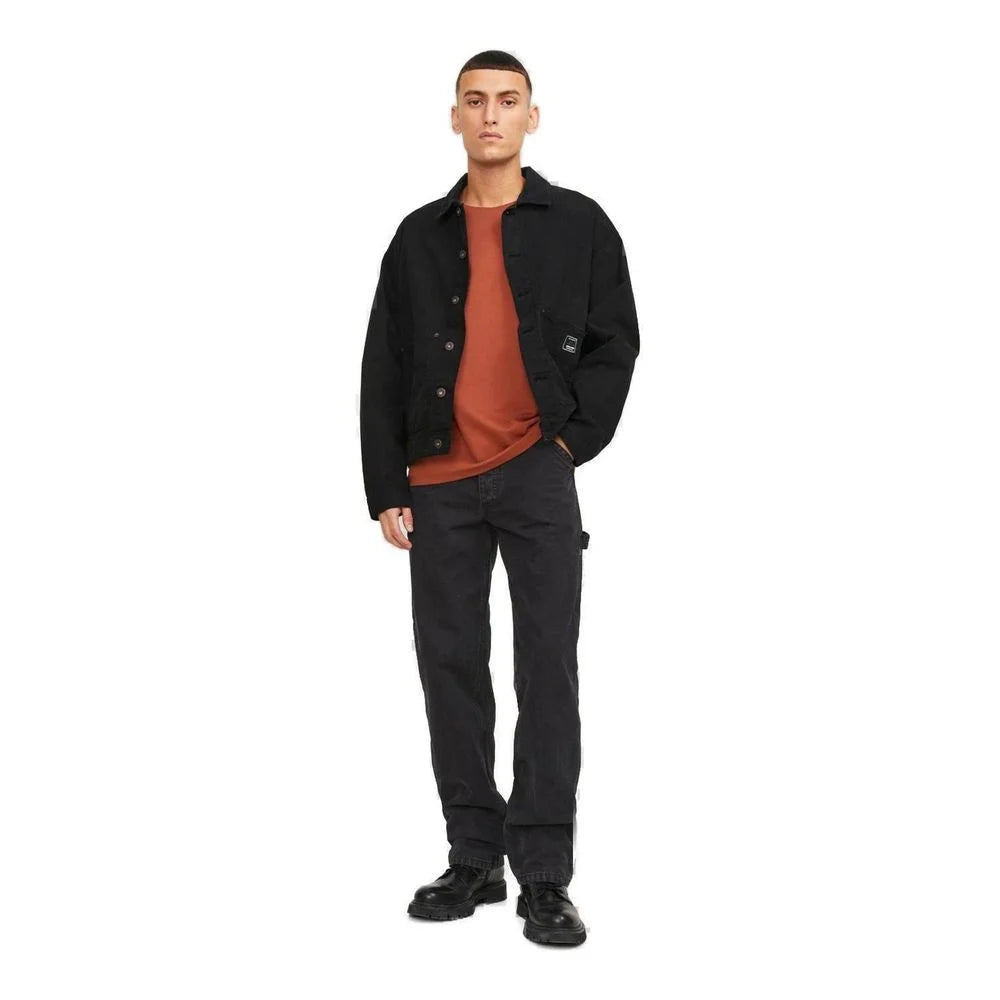 Jack Jones Black Cotton Relaxed Fit Jean - Jeans