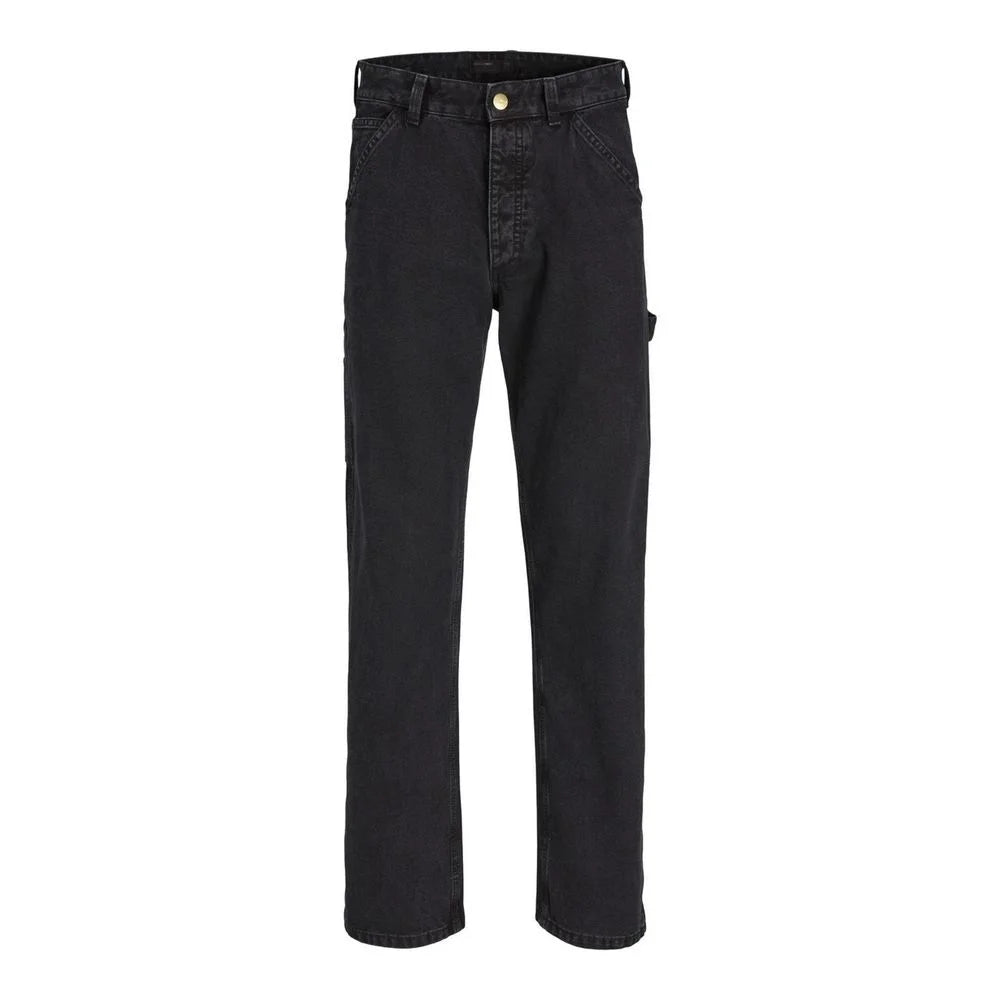 Jack Jones Black Cotton Relaxed Fit Jean - Jeans