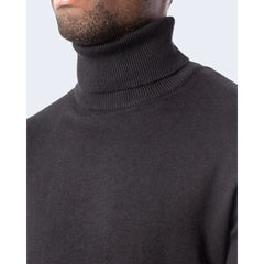 Jack Jones Black Cotton Turtleneck - Sweaters