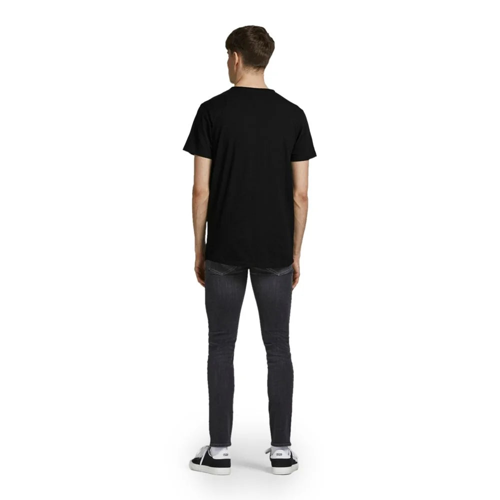 Jack Jones Black Organic Cotton T-Shirt - T-Shirts